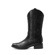 Women Mid-Calf Boots - Glossy Black - View 4