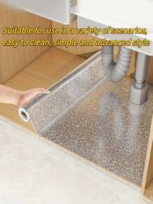 Aluminum Foil Waterproof Cabinet Liner, Oil-Proof Moisture-Proof Self-Adhesive Shelf Sticker, Heat-Resistant Heavy Duty Drawer Liner, Suitable For Kitchen Sink And Countertop - View 11