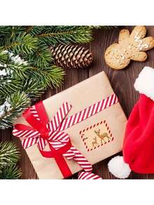 200/500Pcs Roll Writable Self‑Adhesive Christmas Gift Tag Stickers, Assorted Styles For Gift Wrapping & DIY Crafts - Label - View 6