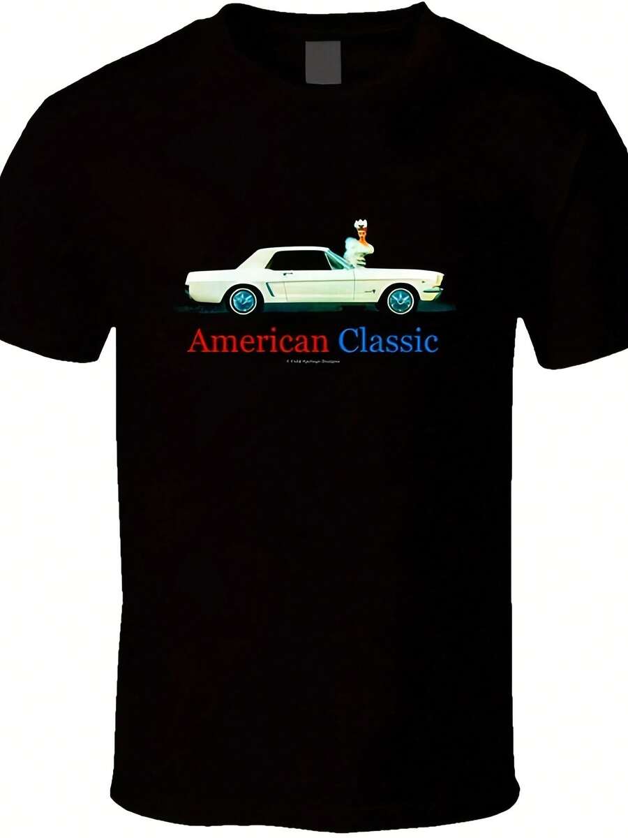 American Classic 1964 White Ponycar Stang Premium T-Shirt Made In AUS USA M-2XL - 款式 - 查看 1