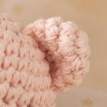 Handmade Crochet Baby Comfort Toy Bib, Mother And Baby Gift, Baby Keepsake Gift, Easter Gift, Children's Bedding Suitable For Babies 0+ - Pink Sleeping Bear - View 7