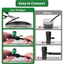 Push In Drip Irrigation Emitter Suitable For 1/4 Inch Pipes, Adjustable 360 Degree Vortex Drip Emitter For Irrigation Drip Irrigation, Rotating Drip Sprinkler Head For Precise Irrigation, Suitable For Garden Irrigation Systems - A - View 6