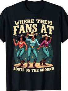 Boots On The Ground T Shirt Where Them Fans At T-Shirt - 款式 - 查看 1