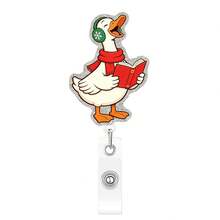 1PC Funny Christmas Goose Pull Tab Glitter Acrylic Shaped Holiday Decoration Badge - Multicolor - View 13