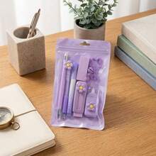 Set Alat Tulis 8-in-1 - Paket Alat Tulis Segar, Termasuk Stabilo, Liontin, Penghapus, 2 Pulpen yang Dapat Diklik, Pensil Mekanik dan Pulpen Gel, Alat Tulis Berwarna-warni yang Sangat Menarik, Set Hadiah Kembali ke Sekolah untuk Menulis Jurnal dan Belajar - Berbagai gaya - View 6
