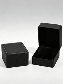 Black High-End Matte Watch Jewelry Storage Box Gift Set, Includes Sponge, Unisex, Light-Absorbing Velvet Sponge Spring Box, Black Watch Gift Box, Elegant Packaging Box, Great Gift, Harajuku Style Fashion Watch Gift Box, Student Gift Watch Box, Watch Storage Box, Bracelet Watch Prayer Beads Storage Box - Multicolor - View 7