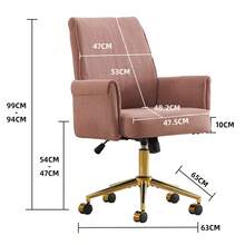 Home Office Chairs - Pink + Corduroy - 查看 4