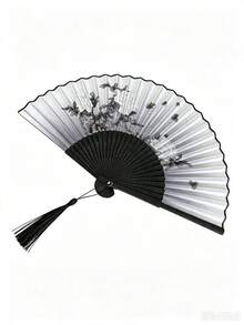 1pc Chinese-Style Folding Fan, Multi-Color, Photography Prop, Classical Chinese Fan, Traditional Dance Fan, Foldable Bamboo Fan - Multicolor - View 11