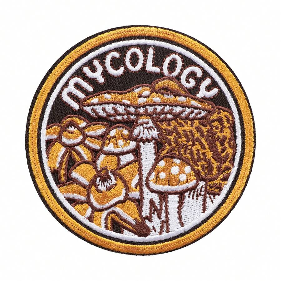 RHUAGYP 1pc Mycology Mushroom Embroidered Patch, Wild Fungi & Toad Forest Theme Badge, Suitable For Mushroom Lovers, For Jacket, Backpack, Hat, Tote Bag And Clothing DIY Decoration - Multicolor - View 1