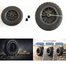 PU Wheelbarrow Wheel 14 Inch 3.50-8 Puncture Proof Solid Heavy Duty Tyre Black - CZP164 - View 6