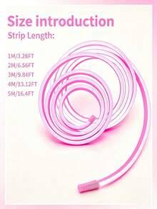 5m/4m/3m/2m/1m USB Touch Switch, Flexible Neon Light Cute Pink USB Neon Rope Light, Perfect For Home Decor, Balcony Decor, Car Decor, Flower & Plant Decor, DIY Style Dimmable - Pink - View 8