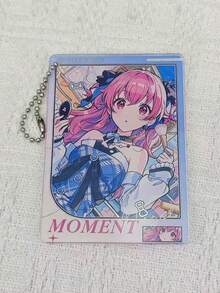 PJSK Anime Academy Photocard Holder Keychain, Cute Anime Girl Transparent Card Cover With Bead Chain, Bag Pendant Photo Protector Collectible Fan Gift - Multicolor - View 6