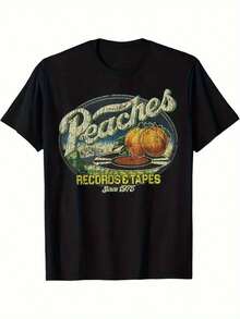 Peaches Records & Tapes 1975 T-Shirt Soft And Breathable For All Seasons And A G - 款式 - 查看 1