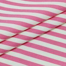 2026 Spring/Summer Striped Casual Versatile Elegant Square Neck Contrast Color Raglan Sleeve T-Shirt Pink - Pink - View 5