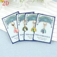 4pcs/8pcs Cute Peacock Keychains, Suitable For Craft Making, Key Ring, Keychain Accessories, Gift For Colleagues, Friends, Birthday Gifts, Holiday Decoration Essential Hanging Ornament - Multicolor - View 4