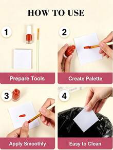 50pcs Gel Nail Art Color Paper, Disposable Waterproof Nail Art Mixed Painting Paper, One-Tear One-Use DIY Color Paper, Nail Art Enhancement Display Tool - Sets - View 7