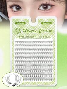 EYELASH EVOLUTION 200pcs D Curl Faux Mink Eyelashes, Nautral & Wispy, Lightweight & Soft, Large Capacity Single Lash, Cat Eyes, Beginner-Friendly, Create 3D Dimensional Eye Makeup, Portable For Daily Looks, Everyday Wear And Party, Lashes, Lash Clusters, Eyelashes - D - View 2