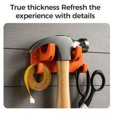 Multifunctional Wall-Mounted Tool Hooks PP Waterproof Rust-Proof Garage Garden Storage Rack Thickened Upper And Lower Hanging Rack Shovel Hammer Cup Kitchen Storage Hooks - View 8