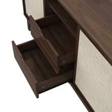 Sideboard With Sliding Doors, Natural Color - Modern Retro Style - Natural - 查看 2