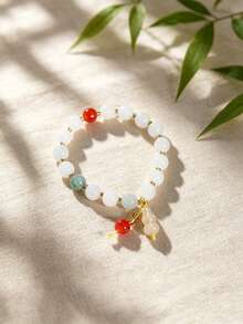 1pc Women's Fashion Round Bead Small Gourd Bracelet, Elegant High-End Hand Jewelry - Bracelet - View 9