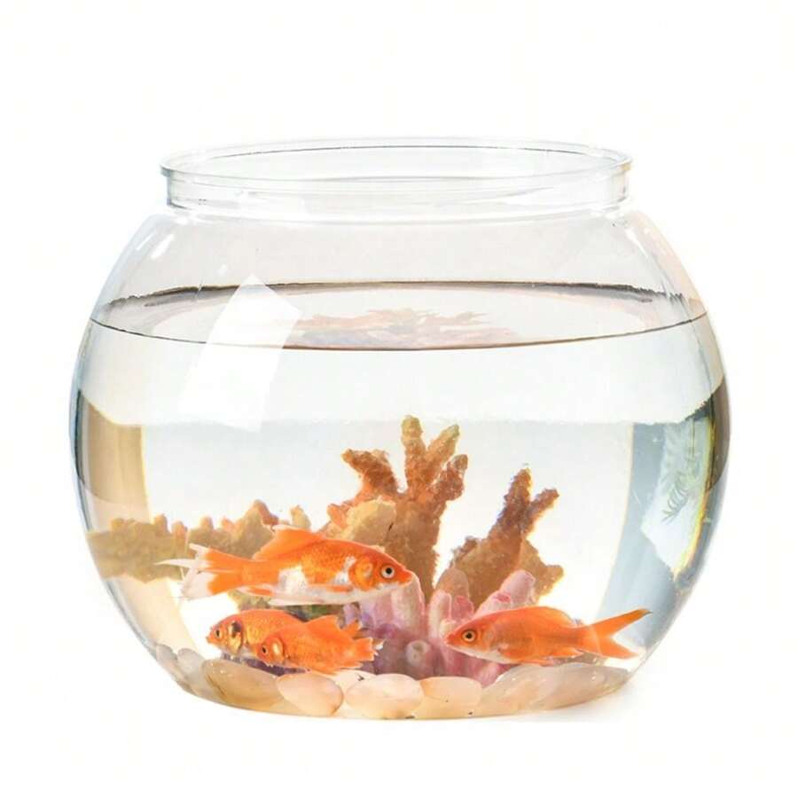 Sturdy Nicely Betta Fish Bowl Small Aquariums For Small Ornamental Fish And Reptiles High Transparency Plastic Good View - Multicolor - View 1