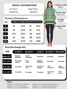 Women's All-Over Print Raglan Sleeve Zip Front Knit Stand Collar Cardigan Fall - Green - View 5