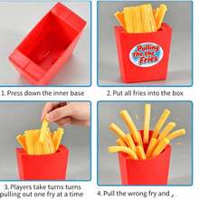 1pc/New Prank French Fries Toy Creative Interactive Desktop Game Prop Draw Lot Gag Toy - Multicolor - View 7