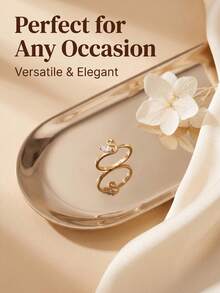 European And American Fashion Minimalist Cute Exquisite Swan Ring - Gold - View 3