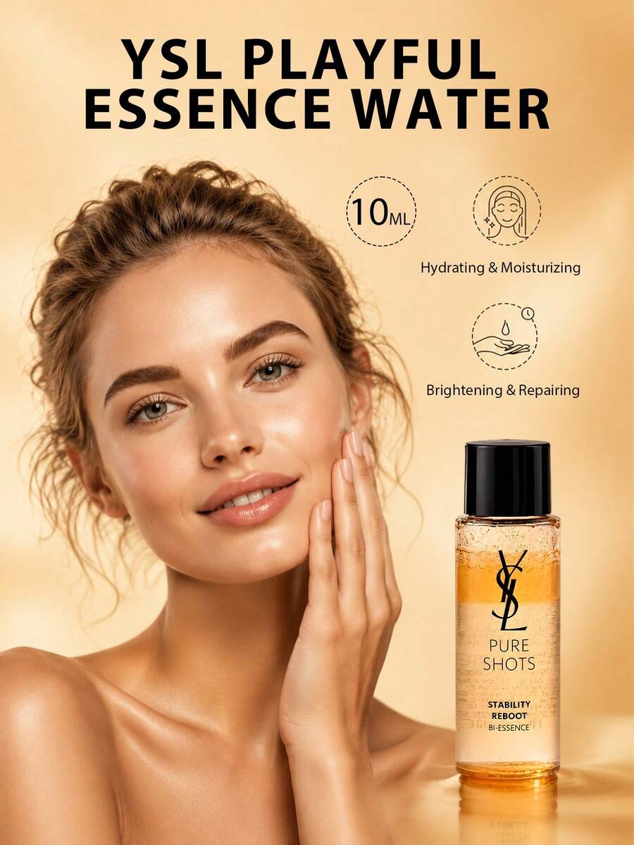 Saint Laurent YSL Pure Shots Stabilizing Repairing Lotion Mini 7ml/10ml, Portable Moisturizing Facial Lotion, Lightweight Oil-Free Daily Skincare Lotion - Playful Water - View 1
