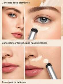 Giorgio Armani Sampel Mini Blue Label Liquid Foundation 5ml, Shade 1 Ivory, Alas Bedak Tahan Lama, Melembapkan, dan Sempurna, Cocok untuk Kulit Kering - Biru - 5ml - View 3