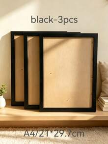 Set Bingkai Foto 3 Buah | Dapat Diletakkan atau Digantung | Vertikal/Horizontal | Cocok untuk Semua Gaya Dekorasi dan Tema Foto | Hadiah dan Dekorasi Liburan | Hitam/Putih | 4 Ukuran: 10x15cm, 15x20cm, 20x25cm, A4 | Aksesori Dekorasi Rumah | Bingkai Foto Kenangan - Beraneka warna - View 17