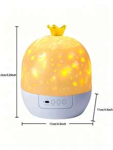 1pc Crown Starry Sky Projection Night Light With 21 Projection Films, USB Rechargeable Bedroom Ocean Dinosaur Mermaid Unicorn Pattern Projection Lamp, Colorful Rotating Star Moon Atmosphere Light, Suitable For Birthday, Christmas, Party - Multicolor - View 9