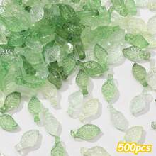 500pcs Colorful Acrylic Mini Small Tree Leaf Hand Beaded DIY Handmade Necklace Earrings Loose Bead Separated Bead Jewelry Accessory Mater - Leaf - View 9