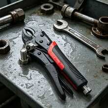 Multifunctional Universal Locking Pliers, Heavy-Duty Industrial Grade All-Purpose Pressure Hand Tool, Suitable For Pipe Fixing, Plumbing Repair, Home Bathroom Maintenance And Furniture Disassembly Tasks - B-Black - View 5