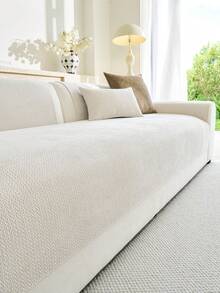 1 buah Bantal Sofa Warna Polos, Sarung Sofa Anti Selip Sepanjang Musim, Pelindung Anti Gores Ramah Hewan Peliharaan, Dapat Dicuci dengan Mesin, Dekorasi Rumah yang Cocok untuk Ruang Tamu, Sofa Sudut Bentuk L, Sofa Tunggal, Sofa Dua Dudukan, Sofa Tiga Dudukan, dan Lainnya - Krem - View 1