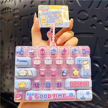 1pc Mechanical Keyboard Keycap Stress Relief Toy, 26-Key Fingertip Fidget Keychain Pendant For Bag - Multicolor - View 5