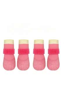 Pet Shoes & Boots - A Set Of Four Straps In Random Colors (blue, Pink). - View 19