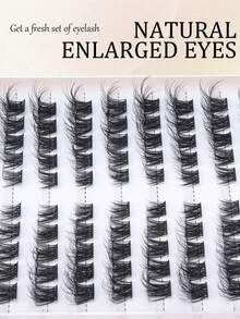 120 Clusters False Eyelashes D Curl Effect Cross Single Cluster Natural Style Suitable For Various Occasions - D - View 4