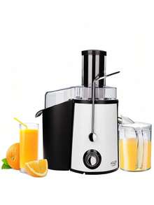 Adler Juicer, Centrifugal Juicer, Fruit & Vegetable Juicer - 75mm Feed Chute, 2 Speed Levels, Stainless Steel, 2L Pulp Container, 1000W (Max 2000W), White/Black - EU E Type Plug(220-240V) - View 5