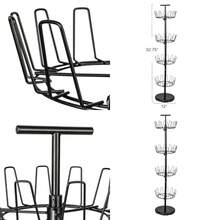 4-Tier Shoe Storage Tree - Matte Black - View 2