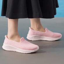 Skechers Women's Slip-Ins Lightweight Cushioned Hands-Free Breathable Mesh Walking Shoes - Pink - View 2