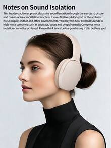 Wireless Headset With Jerry 5.3 Chip, Long Battery Life, Compatible With PC//Smartphones, For Music And Wireless Gaming - Khaki - View 9