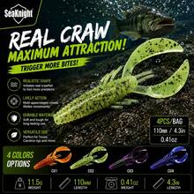Seaknight Craw Soft Bait, Realistic Silicone Crawfish Fishing Lure, Durable And Flexible, With Realistic Swimming Action, Suitable For Freshwater Bass And Trout Fishing, Compatible With Texas Rig And Carolina Rig - Multicolor - View 1