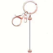 1/3/6/12/24/36pcs Beaded Keychain Straps, Alloy Blank Beaded Keychain DIY Keychain Accessories Kit, For Pendant Beads DIY Keychain Making Supplies Jewelry Making Gifts - One Size - View 11