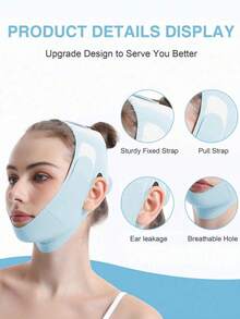 1. Perban Wajah Wanita, Masker Wajah Pengangkat Bentuk V, Tali Dagu Tidur yang Bernapas, Pita Penopang Wajah, Cocok untuk Penggunaan Sehari-hari, Musim Kembali ke Sekolah - MultiWarna - View 3