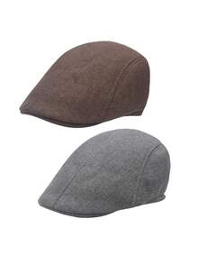 1/2pcs Men's Ivy Newsboy Cap Flat Cap Vintage Gentleman Style Breathable Lightweight Spring Autumn Daily Commute Travel Street Casual Hat - Multicolor - View 18