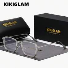 KIKIGLAM Unisex Bookish Superior Craftsmanship Literary Full Frame Exquisite Elegant Square Plano Glasses - Multicolor - View 7