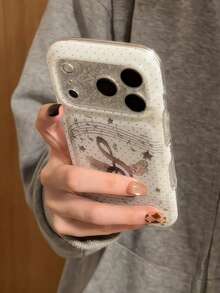 Casing Ponsel Motif Polkadot Putih Biru Merah Muda dengan Sayap Melodi dan Sayap, Kompatibel dengan iPhone 17 Pro Max, 16, 15. Apple 17 Pro - Putih - View 3