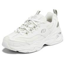 Skechers Women's Thick-Sole Mesh Sneakers Lightweight Height-Increasing Non-Slip Daily Commuting Casual Sports Shoes Dad Shoes Panda Shoes - White - View 2