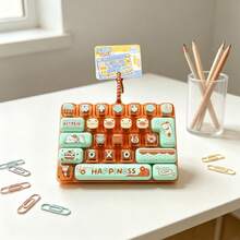 1pc Mechanical Keyboard Keycap Stress Relief Toy, 26-Key Fingertip Fidget Keychain Pendant For Bag - Multicolor - View 12